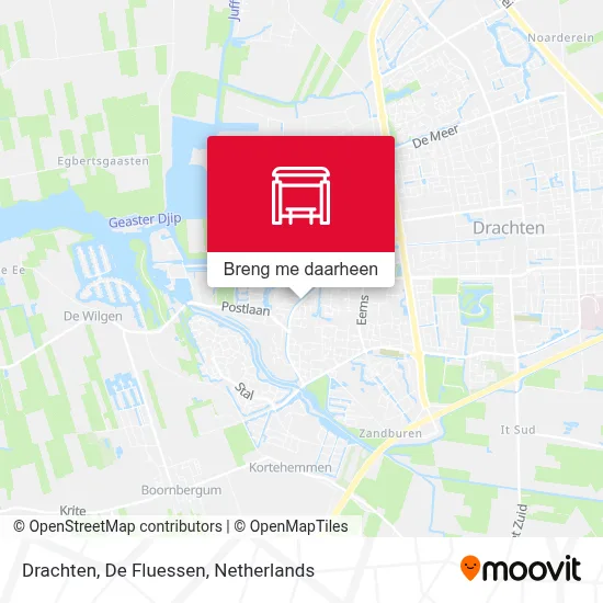 Drachten, De Fluessen kaart