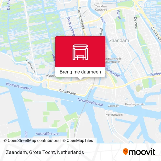 Zaandam, Grote Tocht kaart