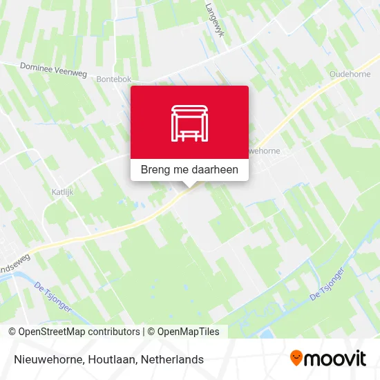 Nieuwehorne, Houtlaan kaart