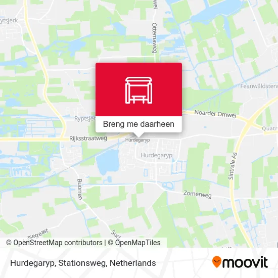 Hurdegaryp, Stationsweg kaart