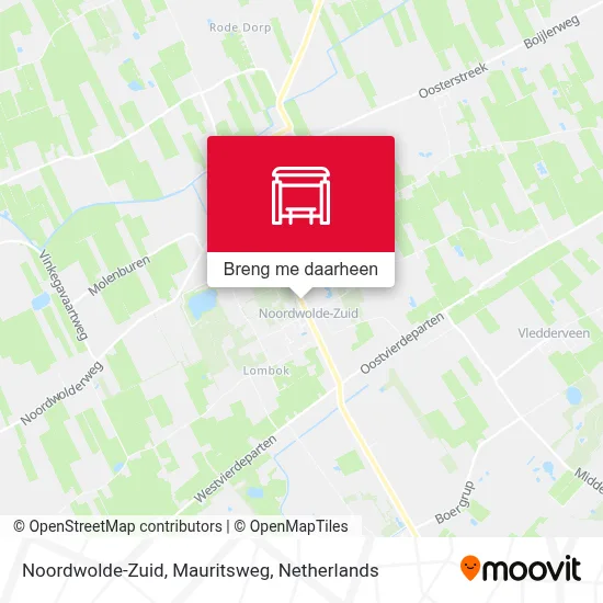 Noordwolde-Zuid, Mauritsweg kaart