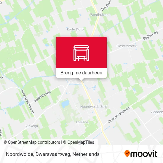 Noordwolde, Dwarsvaartweg kaart
