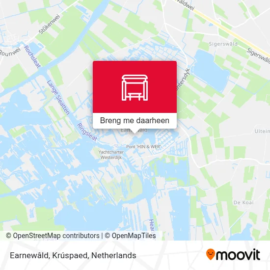 Earnewâld, Krúspaed kaart