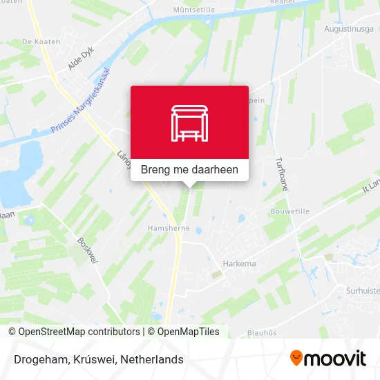 Drogeham, Krúswei kaart