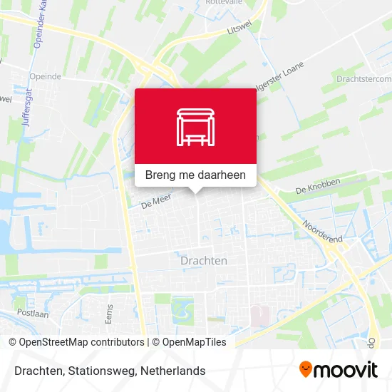 Drachten, Stationsweg kaart