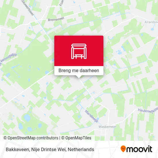 Bakkeveen, Nije Drintse Wei kaart