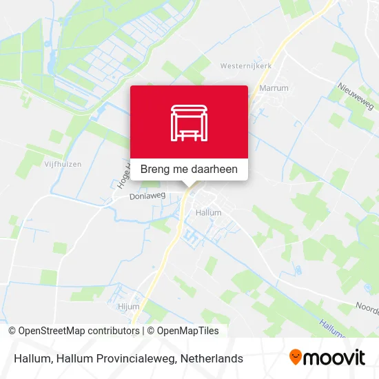 Hallum, Hallum Provincialeweg kaart
