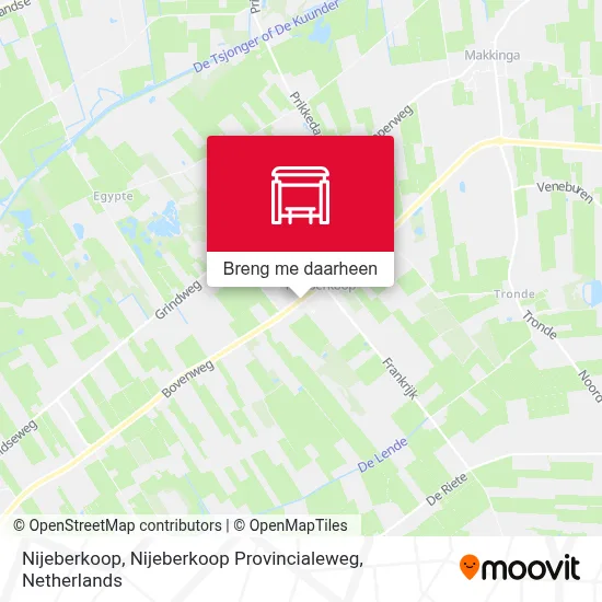 Nijeberkoop, Nijeberkoop Provincialeweg kaart