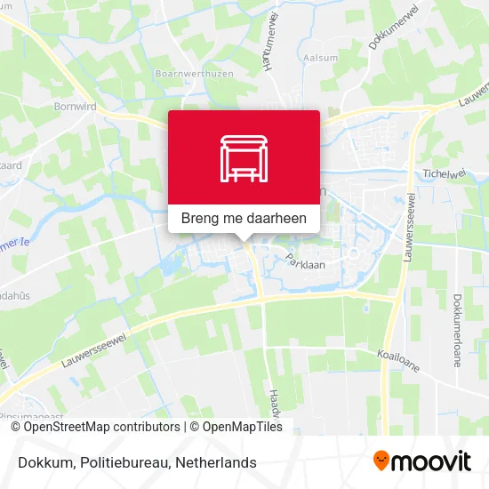 Dokkum, Politiebureau kaart