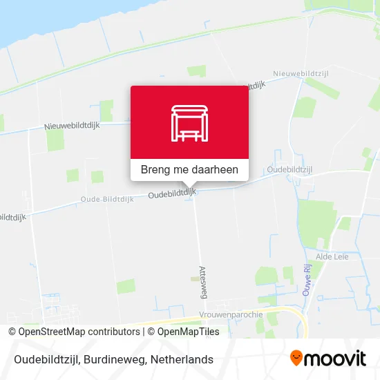 Oudebildtzijl, Burdineweg kaart