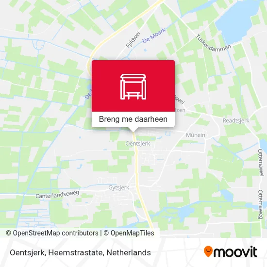 Oentsjerk, Heemstrastate kaart