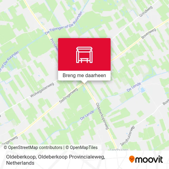 Oldeberkoop, Oldeberkoop Provincialeweg kaart