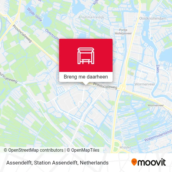Assendelft, Station Assendelft kaart
