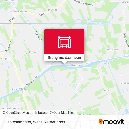 Gerkesklooster, West kaart