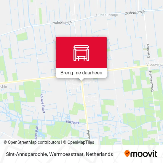 Sint-Annaparochie, Warmoesstraat kaart