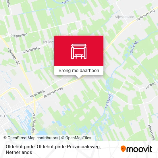 Oldeholtpade, Oldeholtpade Provincialeweg kaart