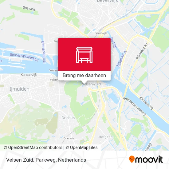 Velsen Zuid, Parkweg kaart