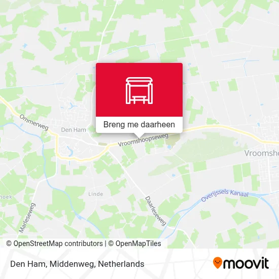 Den Ham, Middenweg kaart