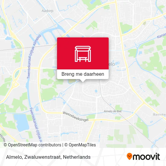 Almelo, Zwaluwenstraat kaart