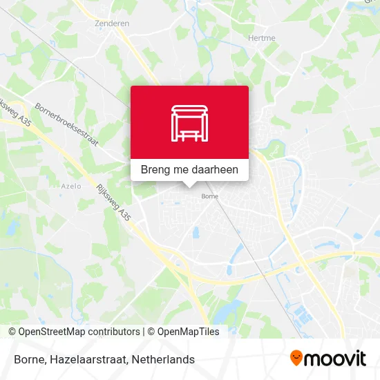 Borne, Hazelaarstraat kaart