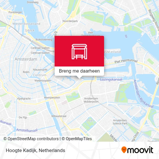 Hoogte Kadijk kaart