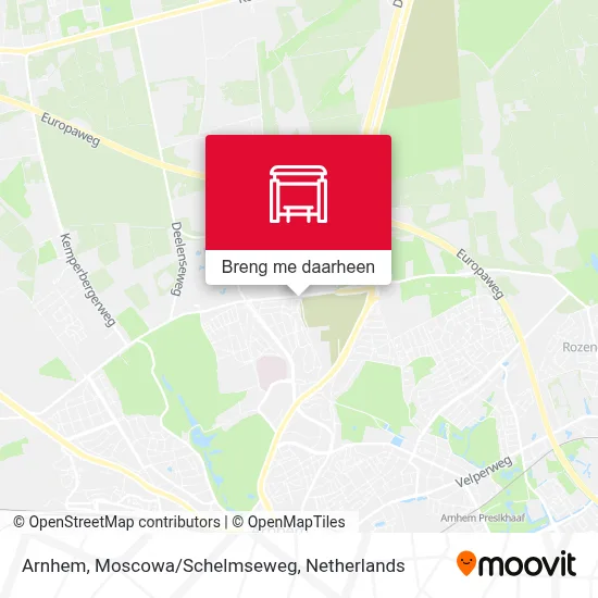 Arnhem, Moscowa/Schelmseweg kaart