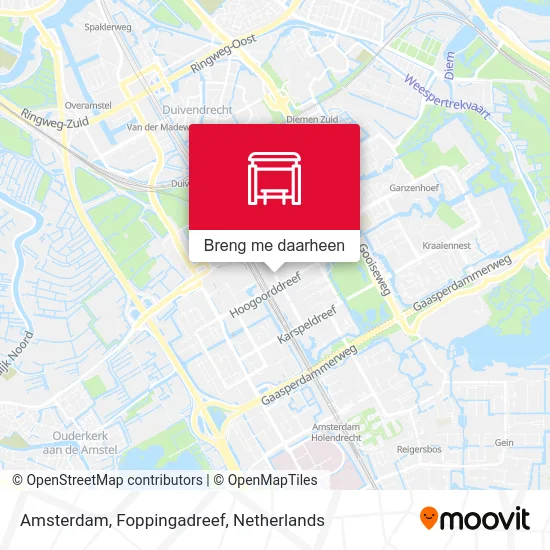Amsterdam, Foppingadreef kaart