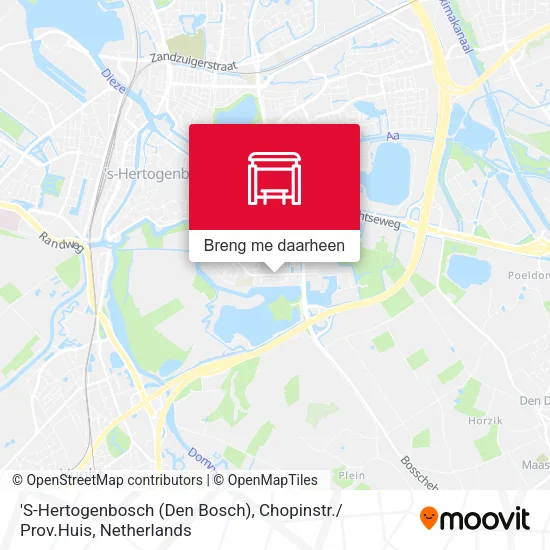 'S-Hertogenbosch (Den Bosch), Chopinstr./ Prov.Huis kaart