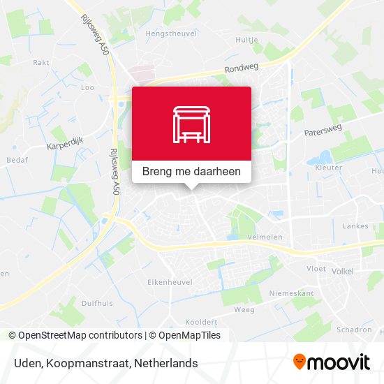 Uden, Koopmanstraat kaart