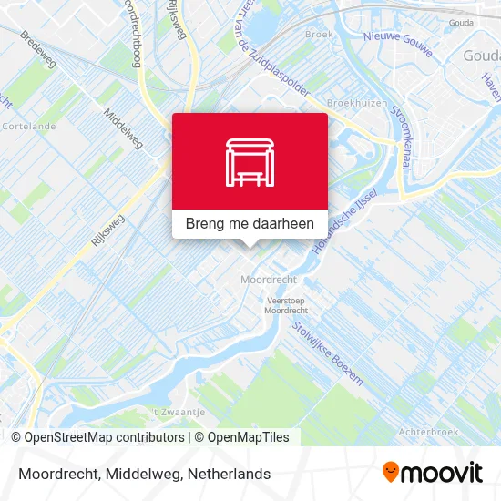 Moordrecht, Middelweg kaart