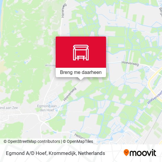 Egmond A/D Hoef, Krommedijk kaart
