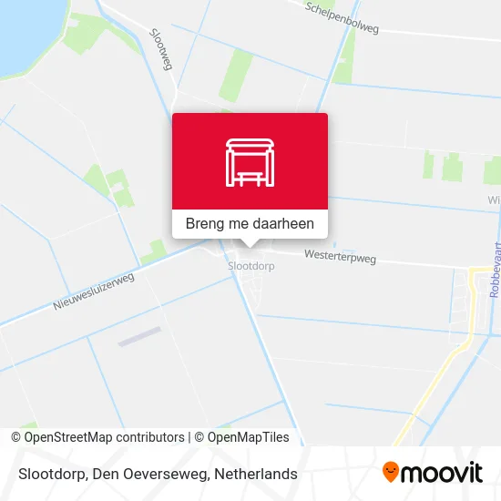 Slootdorp, Den Oeverseweg kaart
