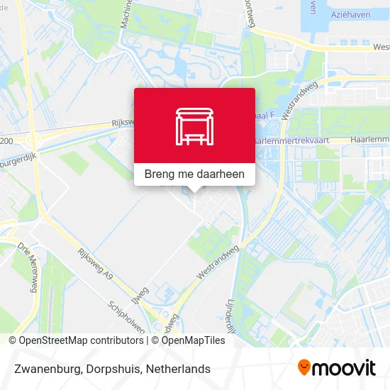 Zwanenburg, Dorpshuis kaart