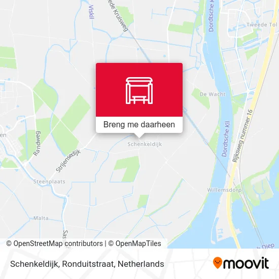 Schenkeldijk, Ronduitstraat kaart