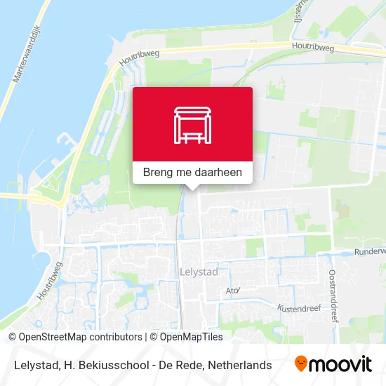 Lelystad, H. Bekiusschool - De Rede kaart