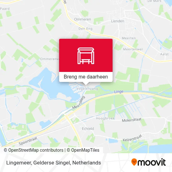 Lingemeer, Gelderse Singel kaart