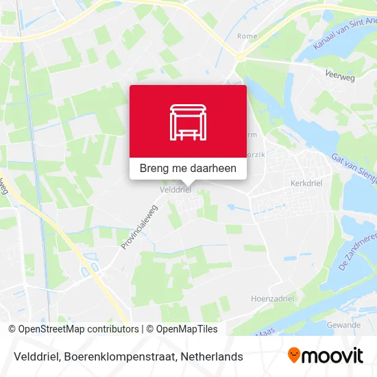 Velddriel, Boerenklompenstraat kaart
