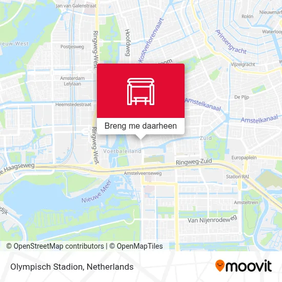 Olympisch Stadion kaart