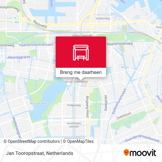 Jan Tooropstraat kaart