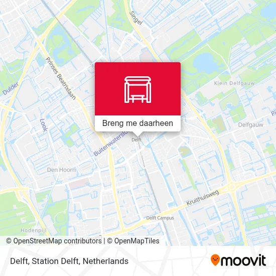 Delft, Station Delft kaart