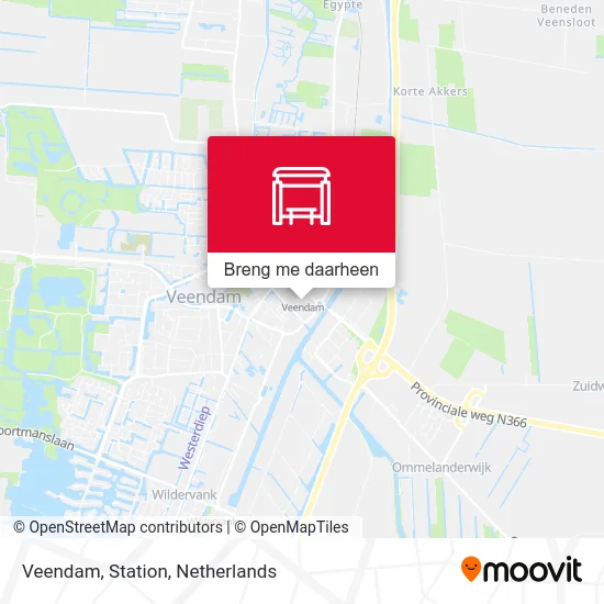 Veendam, Station kaart