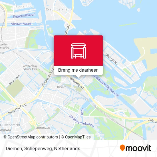 Diemen, Schepenweg kaart