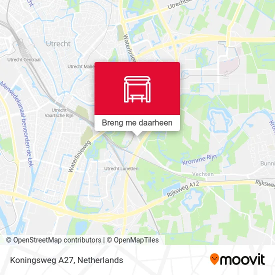 Koningsweg A27 kaart