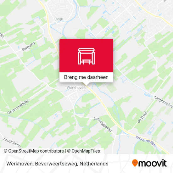 Werkhoven, Beverweertseweg kaart