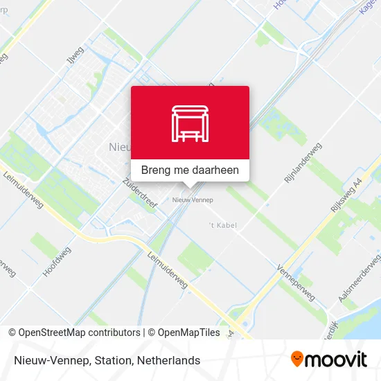 Nieuw-Vennep, Station kaart