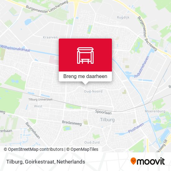 Tilburg, Goirkestraat kaart