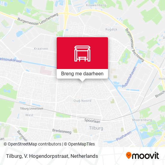 Tilburg, V. Hogendorpstraat kaart