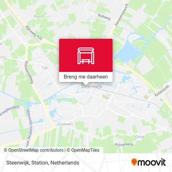 Steenwijk, Station kaart