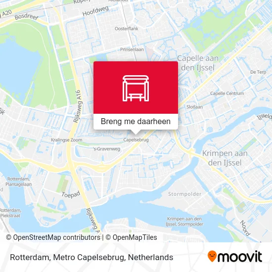 Rotterdam, Metro Capelsebrug kaart