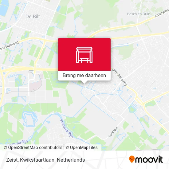 Zeist, Kwikstaartlaan kaart
